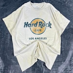 Y2K Hard Rock Cafe Los Angeles White Graphic T-Shirt - size‎ small